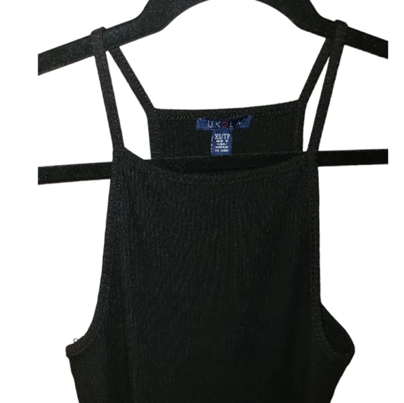 4/$20! UK2LA Ribbed Black‎ Dress - Picture 3 of 8